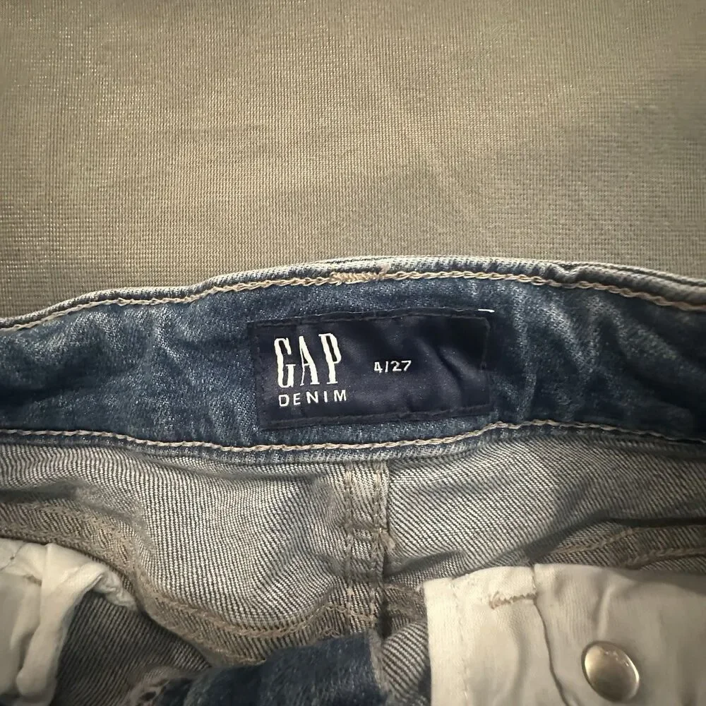 Gap Denim Midi Pencil Skirt Women's 4/27 Knee Length 5 Pocket Preppy Y2K